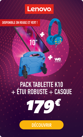 TABLETTE K10 + ETUI + CASQUE
